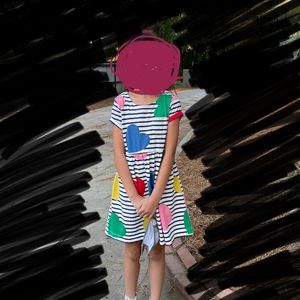 Mini Boden girls Jersey heart dress size 7-8Y
